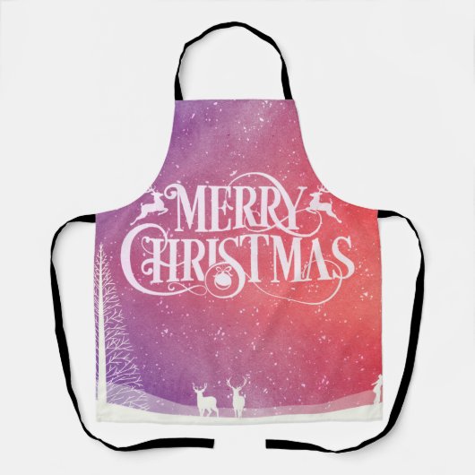 Tablier Holiday Deer Landscape (Recto)