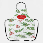 Tablier Holiday Holly Berry Branches (Recto)