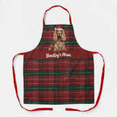 Tablier Holiday Plaid Cocker Spaniel Dog Christmas (Recto)