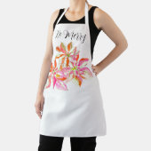 Tablier Holiday Poinsettia Apron - Be Merry Apron (Insitu)