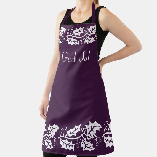 Tablier hollies blanches couleur baies - Dieu Jul (Insitu)