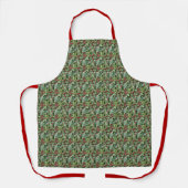 Tablier Holly Feuilles et Red Berries Motif Apron (Recto)