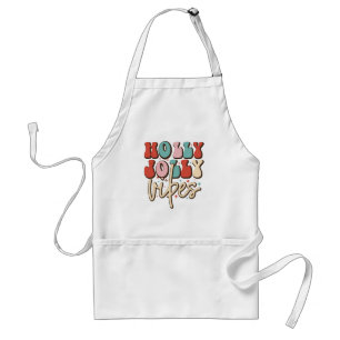 Tablier Holly Jolly Vibes Retro Vacances de Noël Super