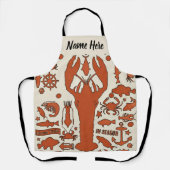 Tablier Homard, Épisseuse, Épisseuse ajouter du texte, Tab (Recto)