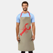 Tablier homard rouge gras (Porté)