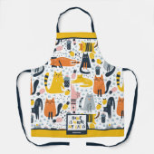 Tablier Home is Where My Cat is Monogrammed Name Kitchen (Recto)