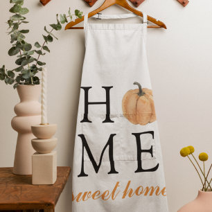 Tablier Home Sweet Home   Citrouille orange   Saison autom