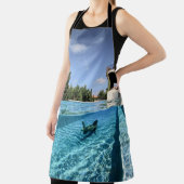 Tablier Homme en piscine le matin (Insitu)