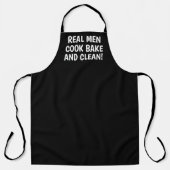 Tablier Hommes Elégant Noir Moderne Simple Papa Chef (Recto)
