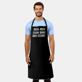 Tablier Hommes Elégant Noir Moderne Simple Papa Chef (Porté)