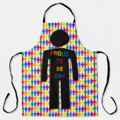 Tablier Hommes gays LGBTQ Silhouette et arc-en-ciel (Recto)