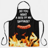 Tablier Hommes Saucisse Noir Papa Moderne Chef BBQ (Recto)