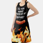 Tablier Hommes Saucisse Noir Papa Moderne Chef BBQ (Insitu)