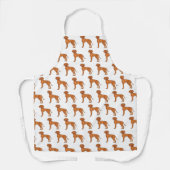 Tablier Hongrois Vizsla Cute Cartoon Pointer Chien Motif (Recto)