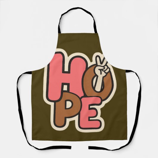 Tablier "Hope in Style – Peaceful Vibes Sticker" (Recto)