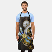 Tablier Horloge à vapeur avec libellule mécanique (Porté)