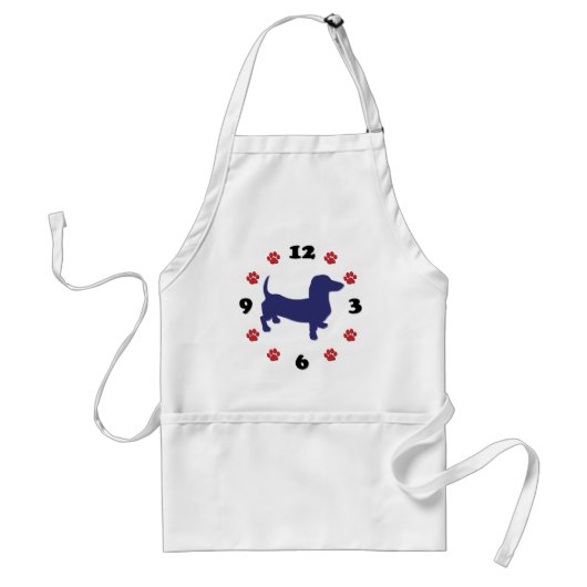 Tablier Horloge Dachshund Doxie (Devant)