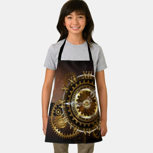 Tablier Horloge Steampunk avec des engrenages anciens (Insitu)