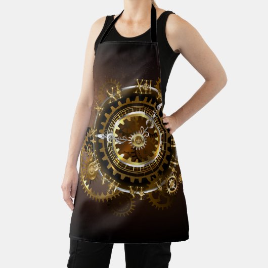 Tablier Horloge Steampunk avec des engrenages anciens (Insitu)