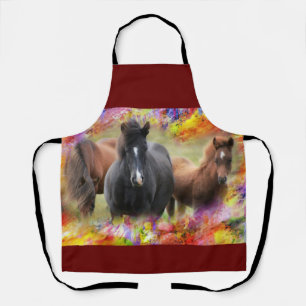 Tablier Horses Colorful