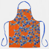 Tablier Hortensia Orange et Bleu (Recto)