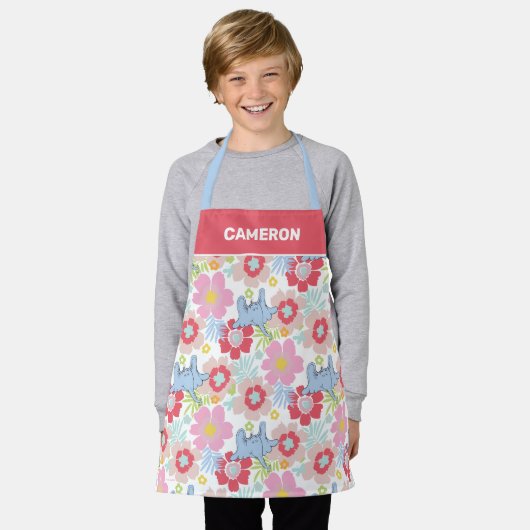 Tablier Horton Entend Un Qui | Motif à fleurs Pastel (Porté)