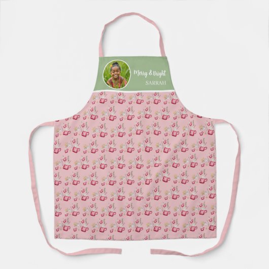 Tablier Hot Cocoa Fête de l'aquarelle Art (Recto)