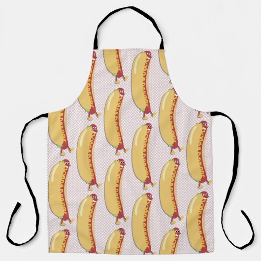 Tablier Hot Diggity Chien Fun Cheeky Retro Caractère (Recto)