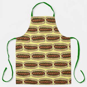 Tablier Hot Dog avec moutarde et Relish Fast Food Hotdog