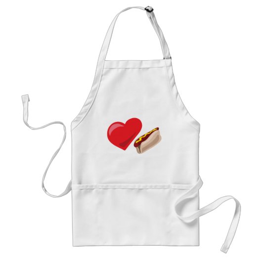 Tablier Hot-dogs d'amour ! Personnalisable : (Devant)