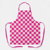 Tablier Hot pink and tan checkerboard pattern (Recto)