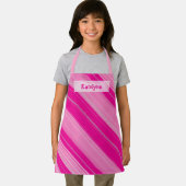 Tablier Hot Rose & Silver Sucre de canne Stripe Ajouter Vo (Insitu)