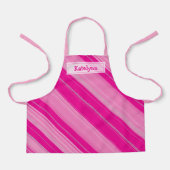 Tablier Hot Rose & Silver Sucre de canne Stripe Ajouter Vo (Recto)