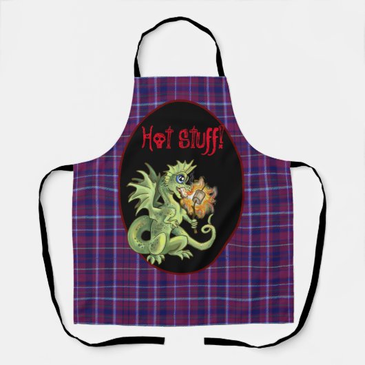 Tablier Hot Stups! lil marshmellow dragon torréfié Apron (Recto)