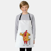 Tablier Hotdog as Carpenter with Saw & Wood (Porté)