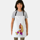 Tablier Hotdog au cricket avec batte de cricket (Insitu)