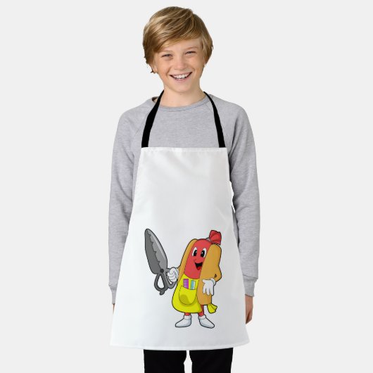 Tablier Hotdog comme coiffeur avec ciseaux (Porté)