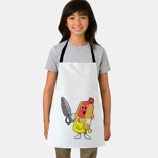 Tablier Hotdog comme coiffeur avec ciseaux (Insitu)