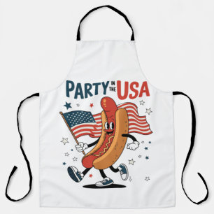 Tablier Hotdog fête du 4 juillet feux d'artifice Jour de l