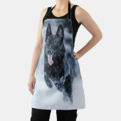 Tablier Housse de couette Black German Shepherd dans la ne (Insitu)