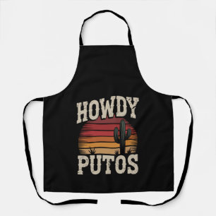 Tablier Howdy Putos Funny Cactus Retro Vintage