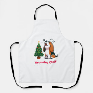 Tablier Howl-iday Cheer Beagle Avec Un Design D'Arbre De N