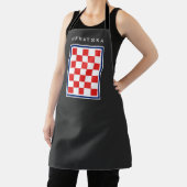 Tablier Hrvatska Damier Bleu Bordure (Insitu)