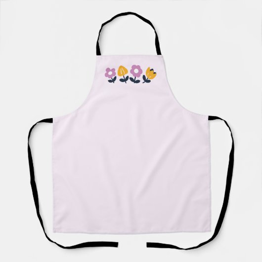 Tablier Hugs d'avril et nez mouillé - partie florale (Recto)