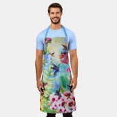 Tablier Humming Birds with Flowers (Porté)