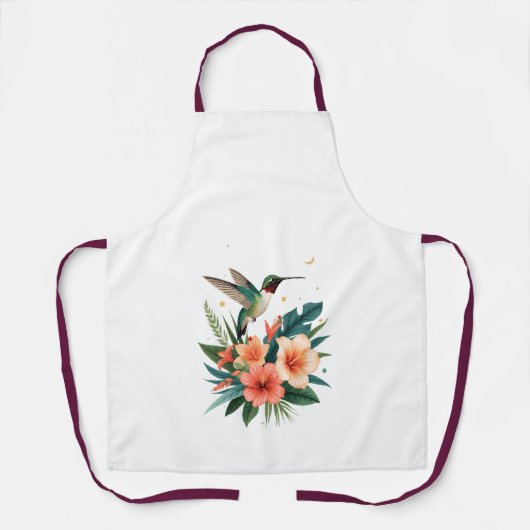 Tablier Hummingbird Bloom All-Over Apron (Recto)