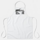 Tablier Humour de grillade BBQ Timer Blanc (Recto)