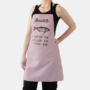 Tablier Humour de pêche Cadeau personnalisé pour femme pêc