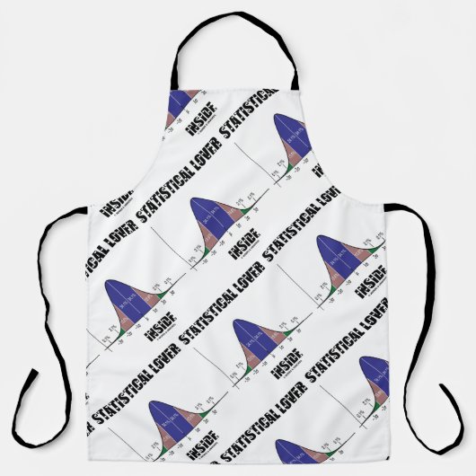 Tablier Humour Geek de la courbe de la courbe statistique (Recto)