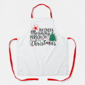 Tablier Humour XMAS | Une seule personne le matin à Noël (Recto)
